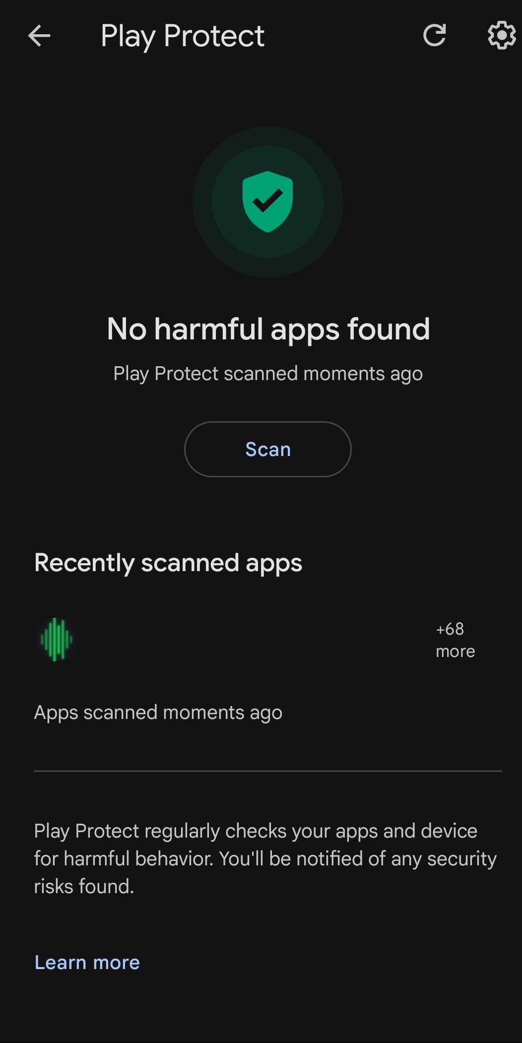 Google Play Protect Scan Verification